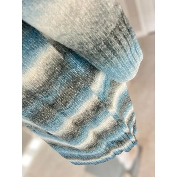 EIGHTY THREADS Shades of blue part wool long cardigan S M L - Picture 7 of 7